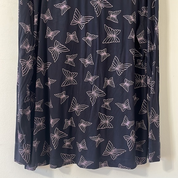 Soma Cool Nights Long Sleeve Grosgrain Trim Notch Collar Pajama Top Size Large - Picture 10 of 10